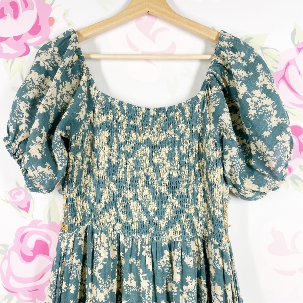 NEW Free People Ellie Floral Boho Prairie Cottagecore Tier Maxi Cotton Dress XS - Picture 12 of 15